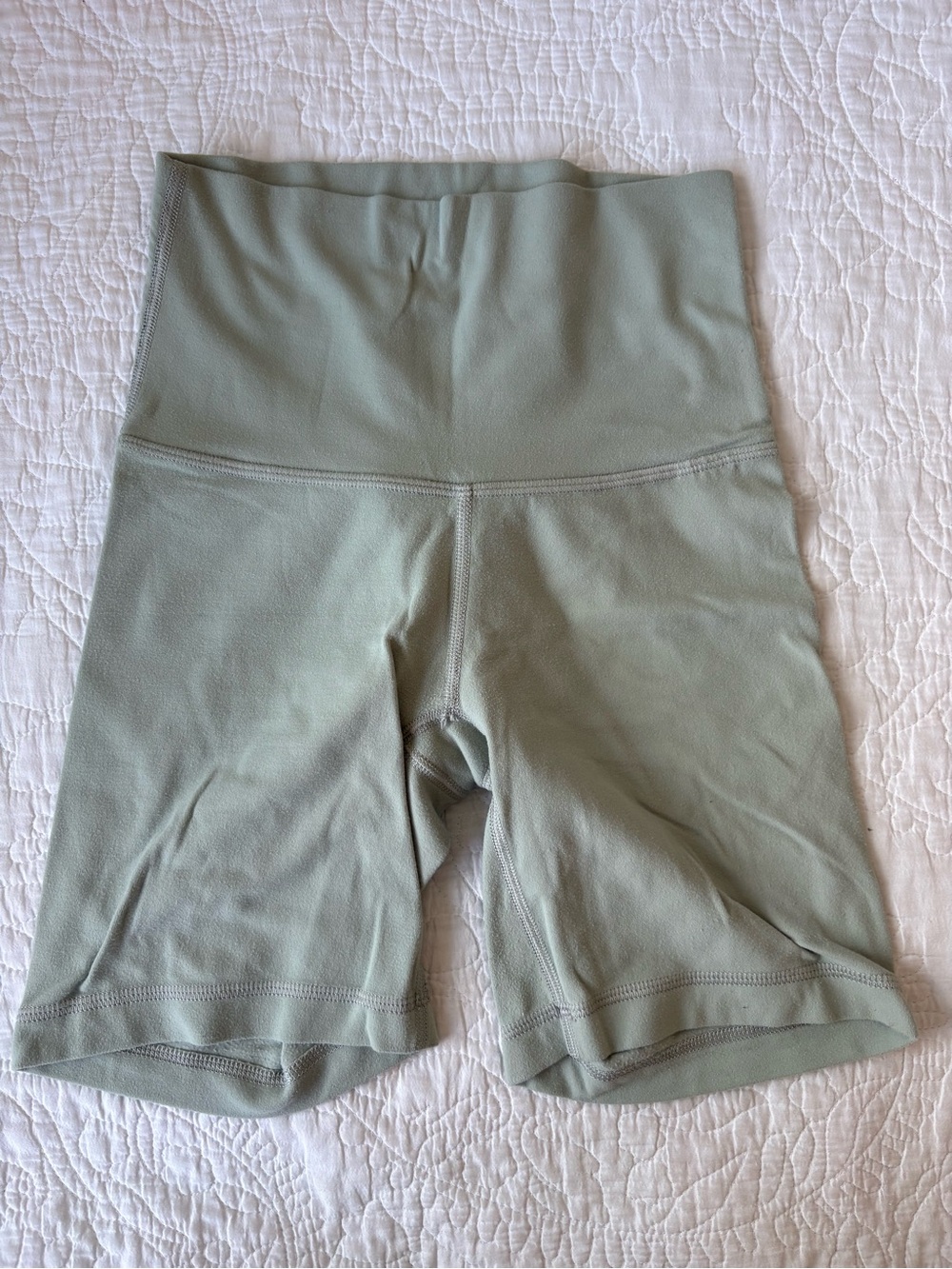 Aritzia TNA Pastel Green Biker Shorts